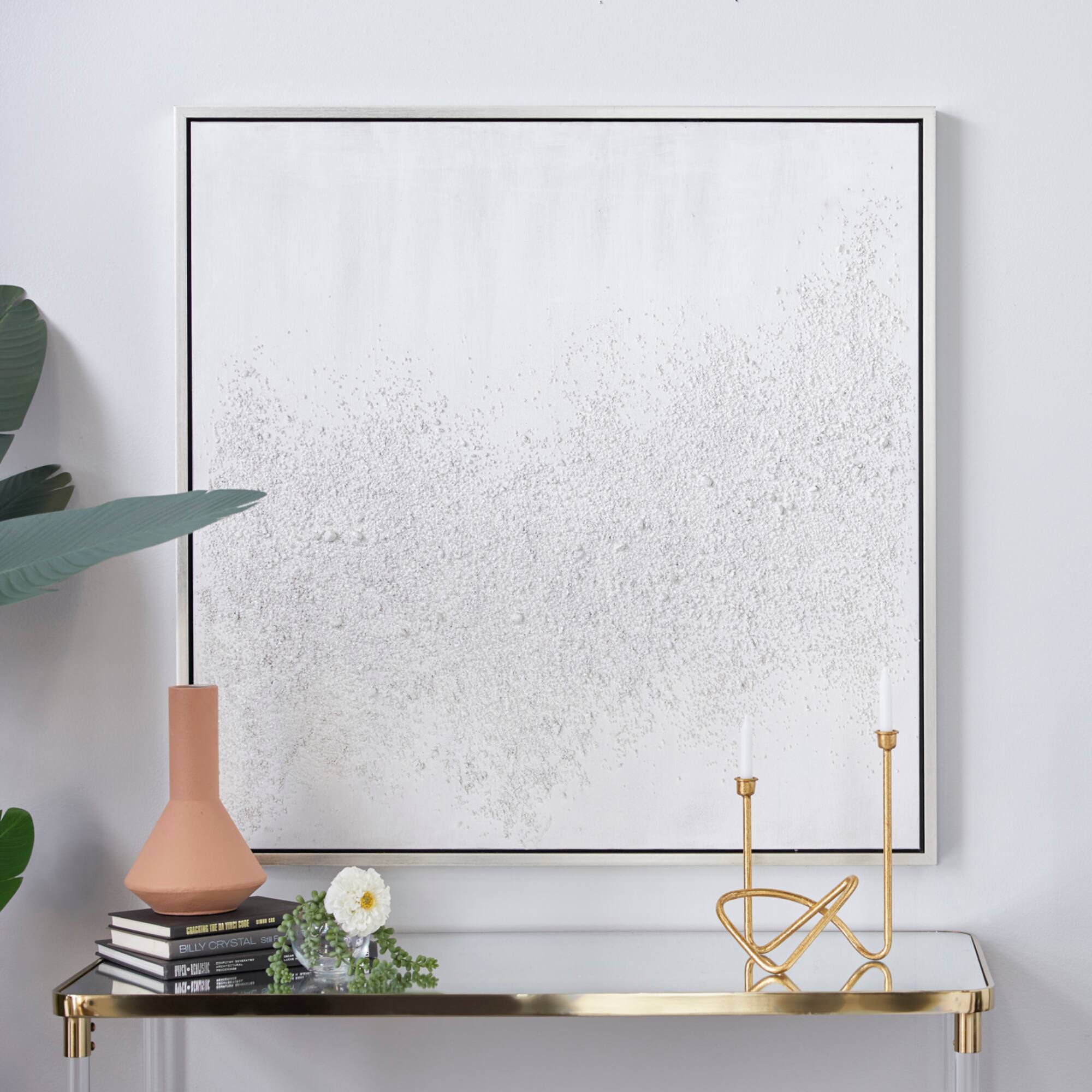CosmoLiving by Cosmopolitan White Canvas Contemporary Wall Art